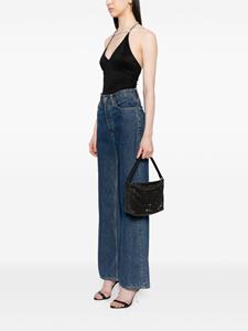 Self-Portrait medium Diamante shoulder bag - Zwart