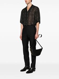 TOM FORD Crescent schoudertas van lakleer - Zwart