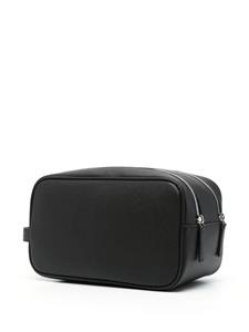 Emporio Armani Toilettas met logoplakkaat - Zwart
