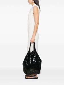P.A.R.O.S.H. Giorgi shopper verfraaid met pailletten - Zwart