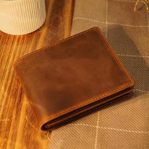 Bison Denim Vintage RFID Blocking Men Wallet Genuine Leather Large Capacity Short Design Card Holder Wallet