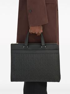 Ferragamo Gancini leren aktetas - Zwart