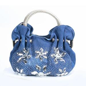 Fashion Digital Cart Vrouwen Denim Tassen Sweet Blue Patroon Hoge Kwaliteit Handtassen Met Diamond Ladies Tote Bag Messenger Bags