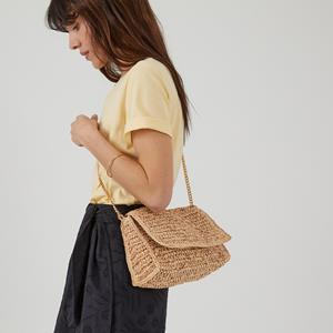 LA REDOUTE COLLECTIONS Gevlochten handtas met ketting schouderriem