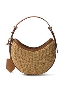 Prada Arqué woven shoulder bag - Beige