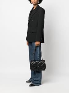 Emporio Armani Schoudertas met logo-amulet - Zwart