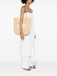 Michael Kors large Eliza interwoven tote bag - Beige