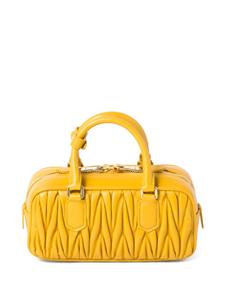 Miu Miu Arcadie matelassé leather bag - Geel