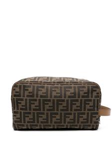 FENDI Toilettas met FF-patroon - Zwart