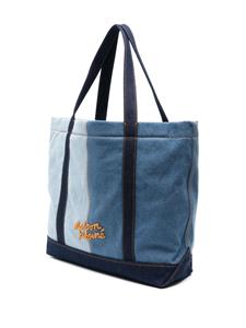 Maison Kitsuné Denim medium shopper - Blauw