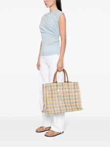 Marni Geruite raffia shopper - Bruin