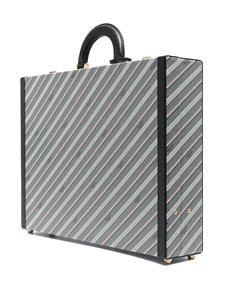 Thom Browne Aktetas met logoprint - Grijs