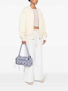 Acne Studios Leren schoudertas met gerafeld effect - Paars