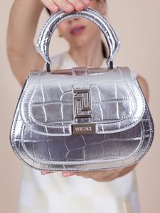 Versace Greca Goddess metallic-effect tote bag - Zilver
