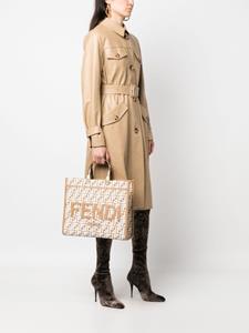 FENDI Sunshine raffia shopper - Bruin