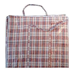 Cosy & Trendy Mega/jumbo/XXL boodschappentas/shopper rood geruit 65 x 30 cm van kunststof -