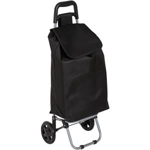 5five Boodschappen trolley tas - inhoud 30 liter - zwart - met wielen - 35 x 28 x 92 cm -