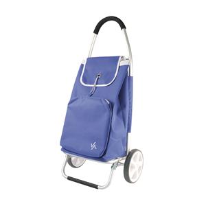 AMIG Boodschappentrolley - 50 liter - aluminium frame - blauw - 45 x x 95 cm -