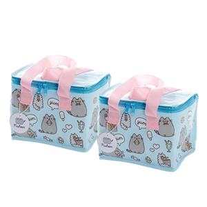 Puckator 2x Stuks Kleine lunch koeltas Pusheen de kat print 21 x 15 x 15 - 4,4 liter -