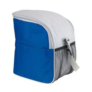 Merkloos Kleine koeltas/Lunch tas model Glaciaal - 23 x 16 x 26 cm - 1 vaks - blauw/grijs - 9 Liter -