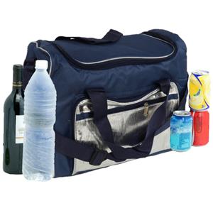 Gerimport Grote koeltas schoudertas blauw/zilver x 22 x 30 cm 21 liter -