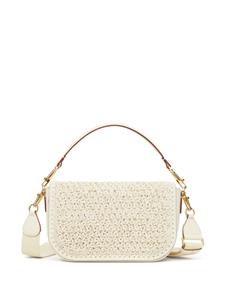Valentino Garavani VLogo Signature geweven schoudertas - Beige