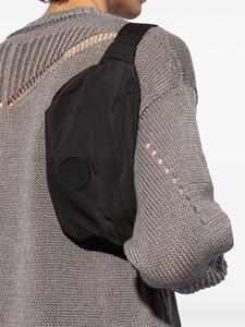 Etudes Tuesday logo-patch belt bag - Zwart