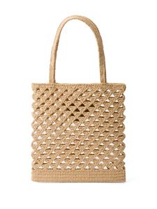 Prada woven crochet tote bag - Beige