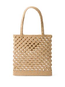 Prada woven crochet tote bag - Beige