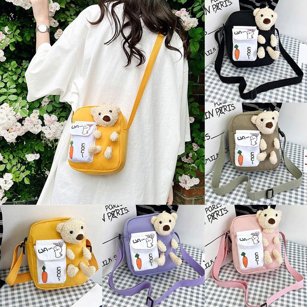 FSyuetai Female Cute Small Crossbody Bags Handbags Canvas Shoulder Messenger Bag