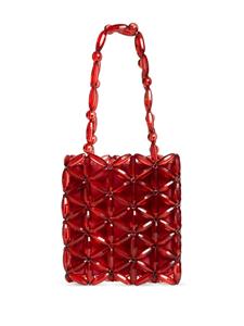 0711 Mia beaded tote bag - Rood