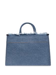 Lanvin logo-embroidered tote bag - Blauw