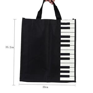 TOMTOP JMS Pianotoetsen Muziek Handtas Tote Boodschappentas Cadeau