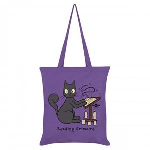 Pertemba FR - Apparel Griezelige kat lezing Grimoire Tote tas