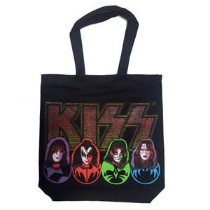 Kiss Faces katoenen draagtas met logo