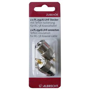 PL-stekker PL259/6 Zweier-Blisterset 50120