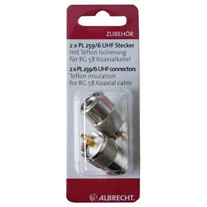 Albrecht PL-Stecker PL259/6 Zweier-Blisterset 50120