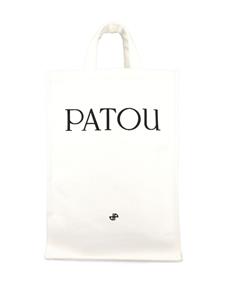 Patou logo-print vertical tote bag - Wit