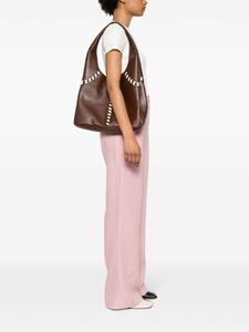 Themoirè Ninfa whipstitch shoulder bag - Bruin