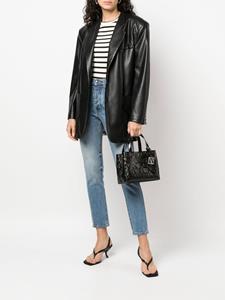 Armani Exchange Shopper met logo reliëf - Zwart