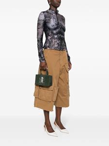 Puppets and Puppets small Spider snakeskin-effect tote bag - Groen