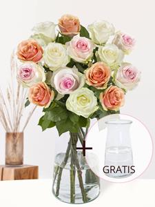 Surprose Rozenboeket Lena + gratis glasvaas | Rozen voor Moederdag