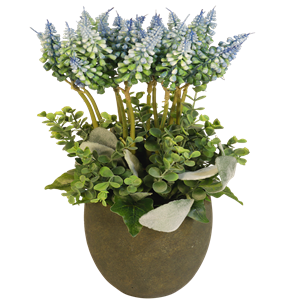Boeketcadeau Pot met kunst blauwe druifjes