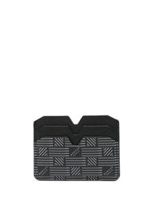 Moreau logo-stamp leather card holder - Zwart