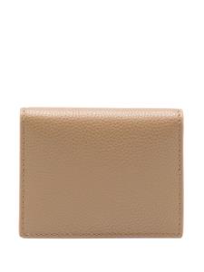 Marni embroidered-logo leather wallet - Bruin