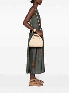 Hereu Bombon interwoven-raffia tote bag - Beige