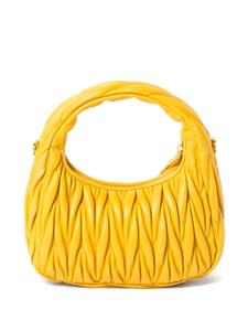 Miu Miu Wander matelassé shopper - Geel