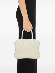 Ferragamo logo-stamp leather tote bag - Wit