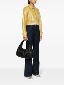 Elisabetta Franchi Grote shopper met diamantvormige voering - Zwart