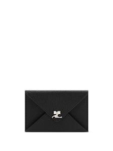 Courrèges Tejus envelope-design leather card holder - Zwart